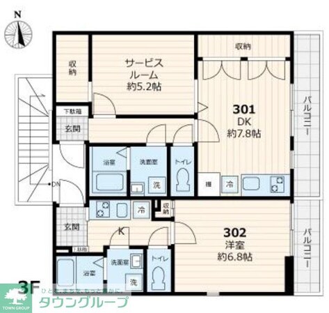 ヴィラ東高円寺の物件間取画像